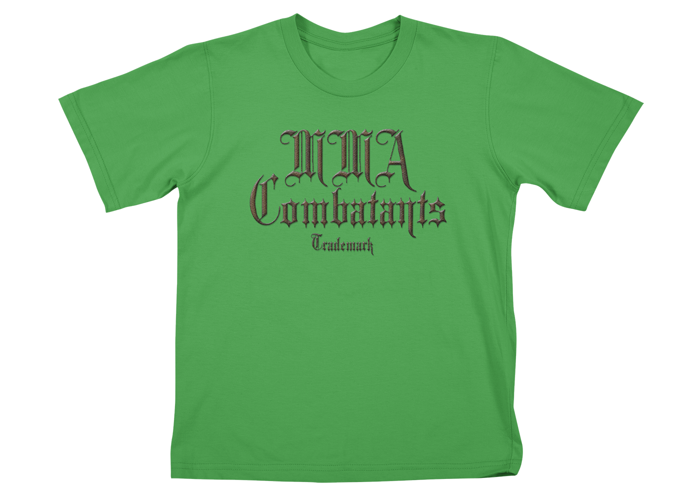 MMA Combatants - Trademark Logo on a Kid's Green T-Shirt